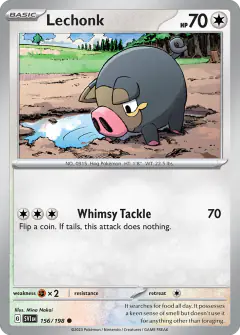 Lechonk Common card from Scarlet & Violet Base