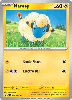 Mareep Common card from Scarlet & Violet Base