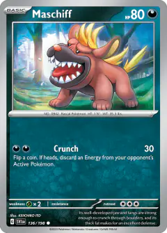 Maschiff Common card from Scarlet & Violet Base