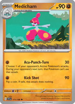 Medicham Uncommon card from Scarlet & Violet Base