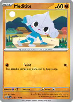 Meditite Common card from Scarlet & Violet Base
