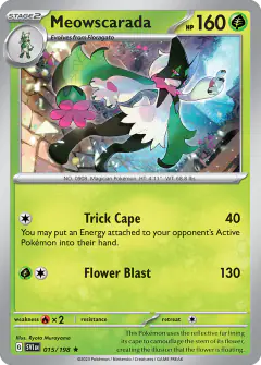 Meowscarada Rare card from Scarlet & Violet Base