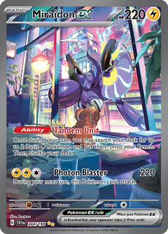 Miraidon ex Special Illustration Rare card from Scarlet & Violet Base