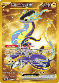 Miraidon ex Hyper Rare card from Scarlet & Violet Base