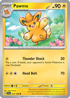 Pawmo Common card from Scarlet & Violet Base