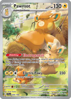 Pawmot Illustration Rare card from Scarlet & Violet Base