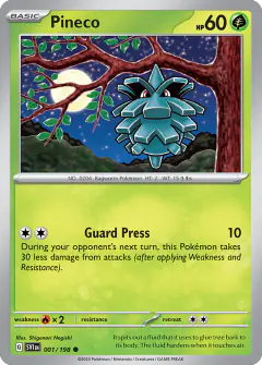 Pineco Common card from Scarlet & Violet Base