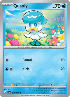 Quaxly Common card from Scarlet & Violet Base
