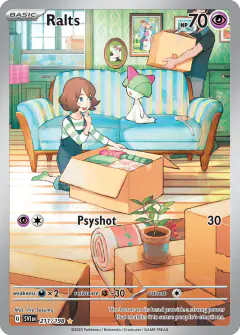 Ralts Illustration Rare card from Scarlet & Violet Base