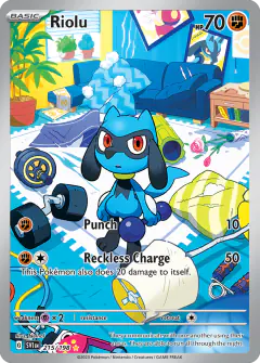 Riolu Illustration Rare card from Scarlet & Violet Base