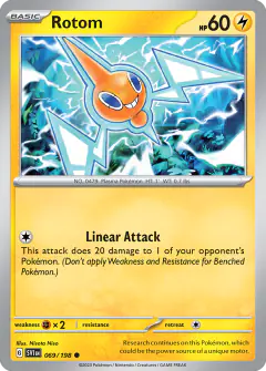 Rotom Common card from Scarlet & Violet Base