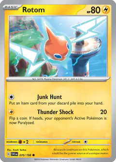Rotom Common card from Scarlet & Violet Base