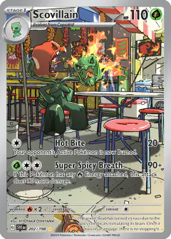 Scovillain Illustration Rare card from Scarlet & Violet Base