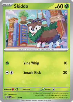 Skiddo Common card from Scarlet & Violet Base