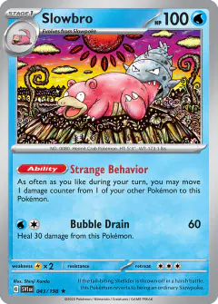 Slowbro Rare card from Scarlet & Violet Base