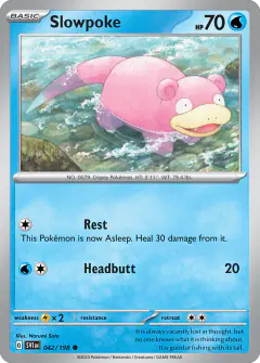 Slowpoke Common card from Scarlet & Violet Base