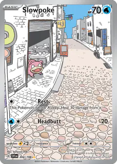 Slowpoke Illustration Rare card from Scarlet & Violet Base