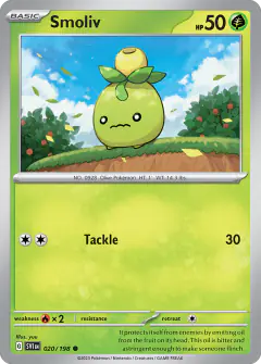 Smoliv Common card from Scarlet & Violet Base