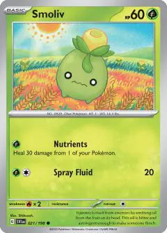 Smoliv Common card from Scarlet & Violet Base
