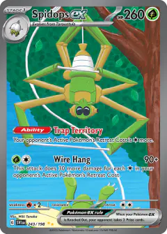 Spidops ex Special Illustration Rare card from Scarlet & Violet Base