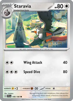 Staravia Common card from Scarlet & Violet Base