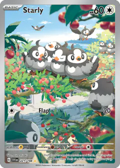 Starly Illustration Rare card from Scarlet & Violet Base