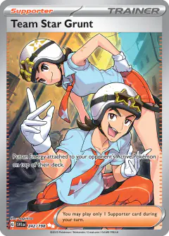 Team Star Grunt Ultra Rare card from Scarlet & Violet Base