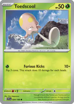 Toedscool Common card from Scarlet & Violet Base