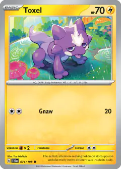 Toxel Common card from Scarlet & Violet Base