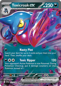 Toxicroak ex Double Rare card from Scarlet & Violet Base