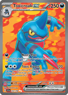 Toxicroak ex Ultra Rare card from Scarlet & Violet Base