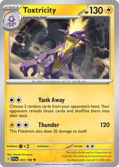 Toxtricity Uncommon card from Scarlet & Violet Base