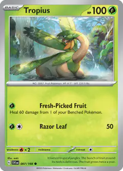 Tropius Common card from Scarlet & Violet Base