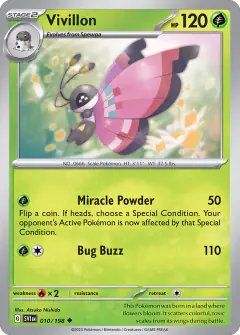 Vivillon Uncommon card from Scarlet & Violet Base
