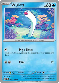 Wiglett Common card from Scarlet & Violet Base