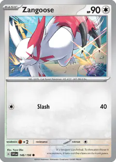 Zangoose Common card from Scarlet & Violet Base