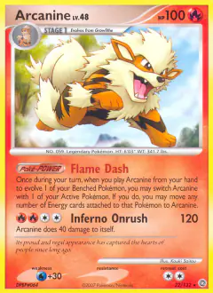 Arcanine Rare card from Secret Wonders