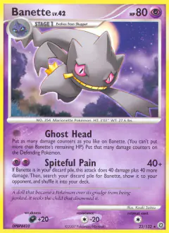 Banette Rare card from Secret Wonders