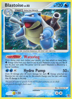 Blastoise Rare Holo card from Secret Wonders