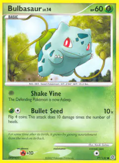 Bulbasaur Common card from Secret Wonders