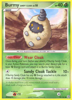 Burmy Sandy Cloak Common card from Secret Wonders