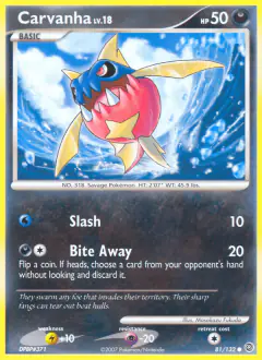 Carvanha Common card from Secret Wonders