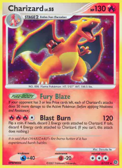 Charizard Rare Holo card from Secret Wonders