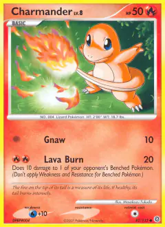 Charmander Common card from Secret Wonders