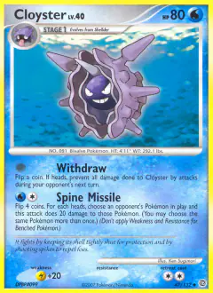 Cloyster Uncommon card from Secret Wonders