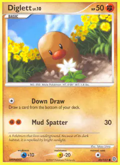 Diglett Common card from Secret Wonders