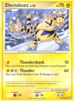 Electabuzz Common card from Secret Wonders