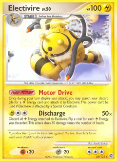 Electivire Rare card from Secret Wonders