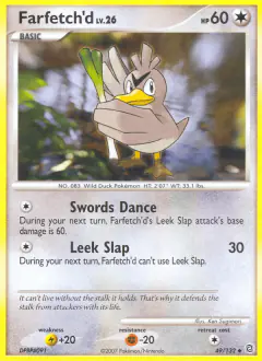 Farfetch'd Uncommon card from Secret Wonders
