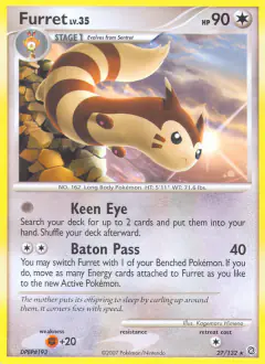 Furret Rare card from Secret Wonders
